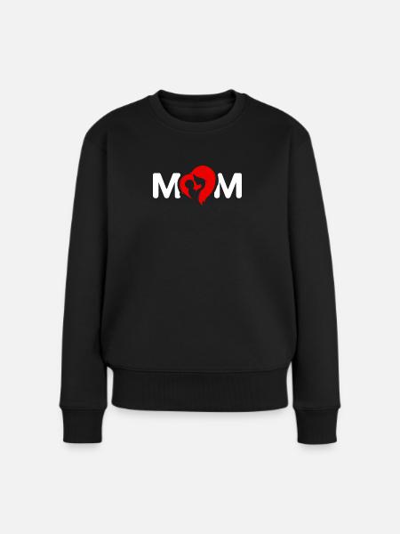 Mom - Frauen Premium Bio Pullover - Schwarz