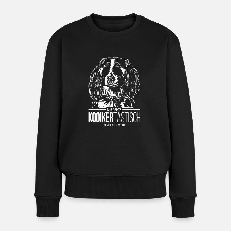 KOOIKERTASTISCH Kooikerhondje Hundespruch Hunde - Frauen Premium Bio Pullover - Schwarz