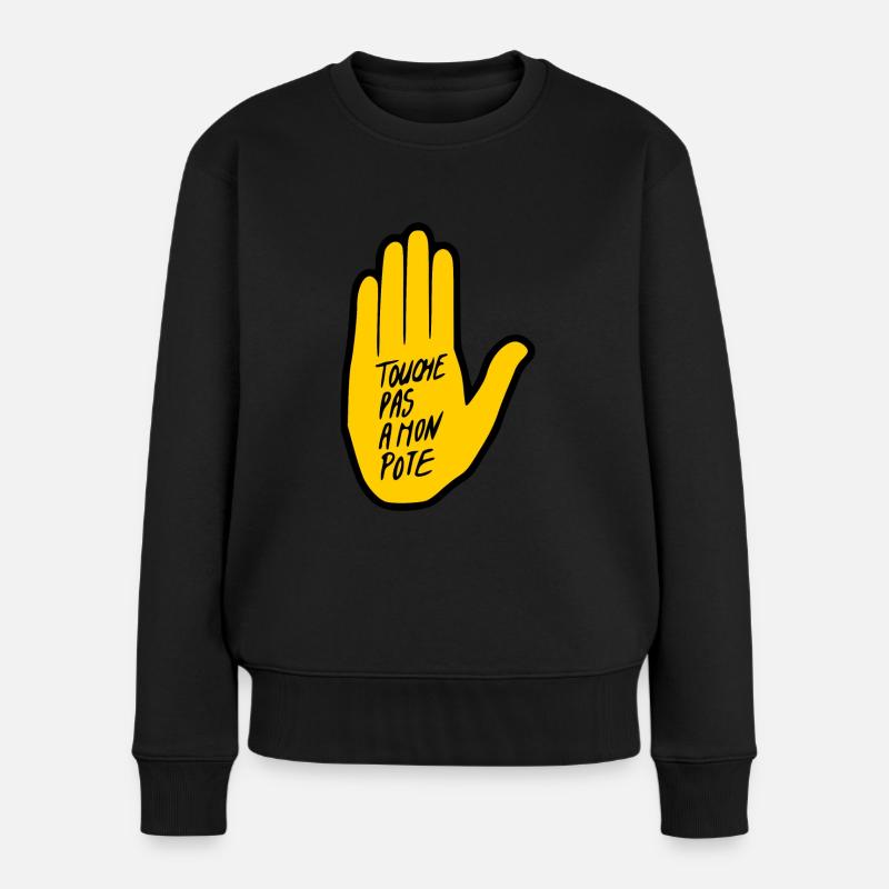 touche pas a mon pote - Pull Premium bio Femme - noir