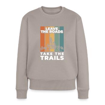 Climbing, Rocks, Nature, Sports - Women's Premium Organic Jumper - taupe - Front - Julia (174cm)