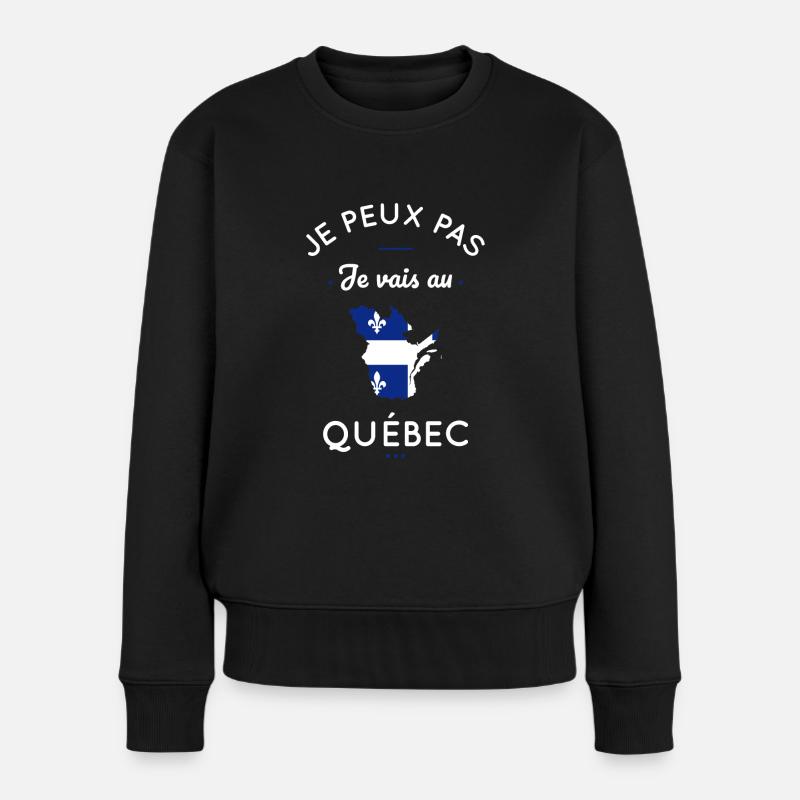 Je peux pas je vais au Québec - Pull Premium bio Femme - noir