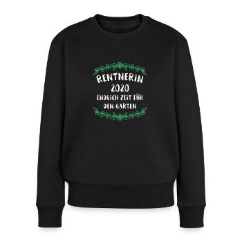 Rentnerin 2020 endlich Zeit für den Garten - Frauen Premium Bio Pullover - Schwarz - Vorne - Julia (174cm)