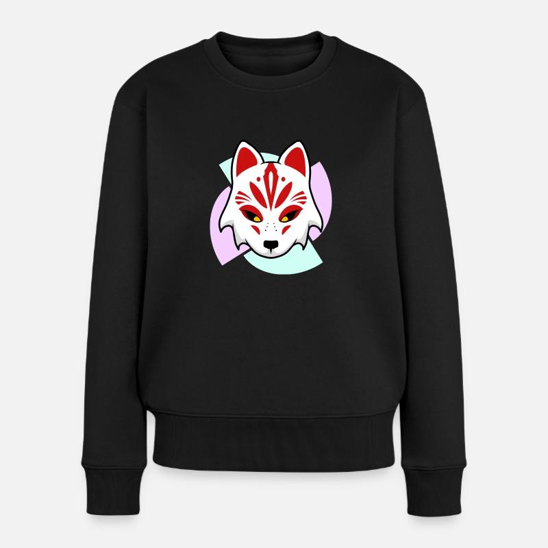 Kitsune Mask - Women's Premium Organic Jumper - black