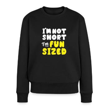 I'm not small, I'm funny tall - Women's Premium Organic Jumper - black - Front - Julia (174cm)