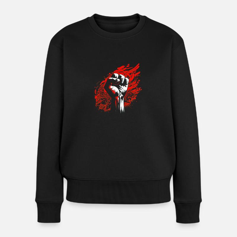 Poing levé - Pull Premium bio Femme - noir
