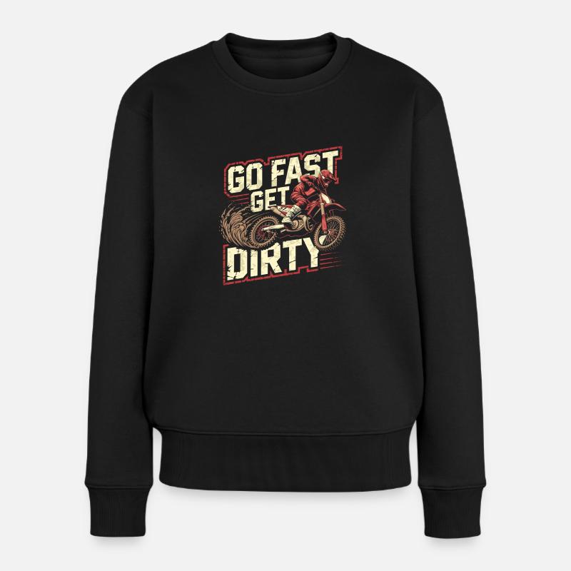 Adrenalin: Motocross Lifestyle - Frauen Premium Bio Pullover - Schwarz
