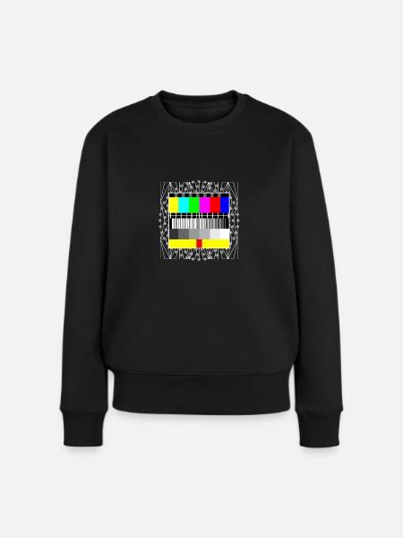 Fernseher - Frauen Premium Bio Pullover - Schwarz