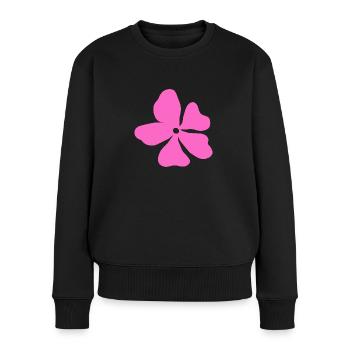 Pink Hippy Flower Power - Women's Premium Organic Jumper - black - Front - Julia (174cm)