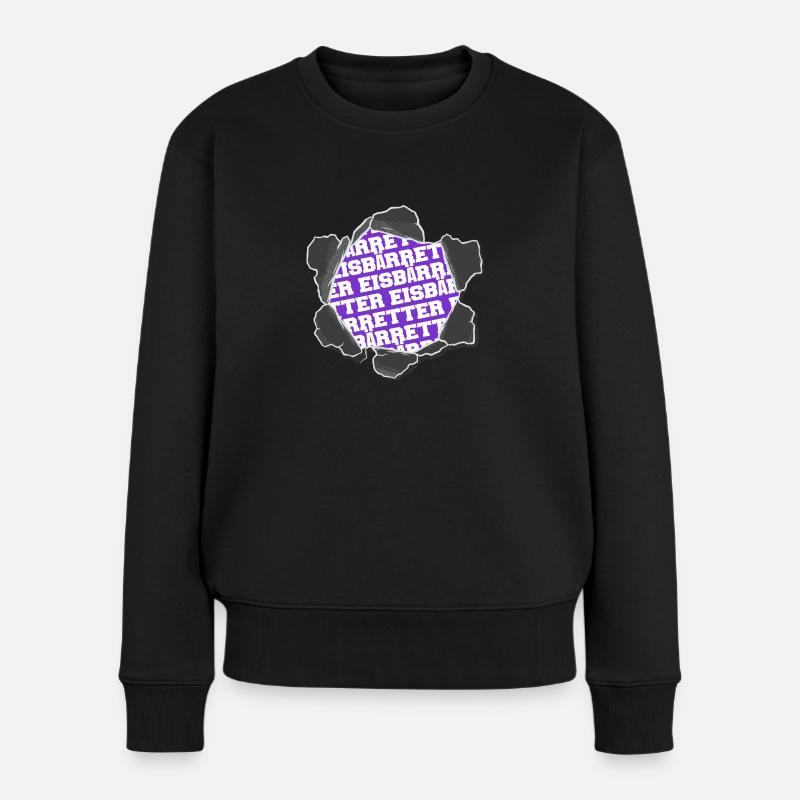 spaß baer fun schnee erde retten winter statement - Frauen Premium Bio Pullover - Schwarz