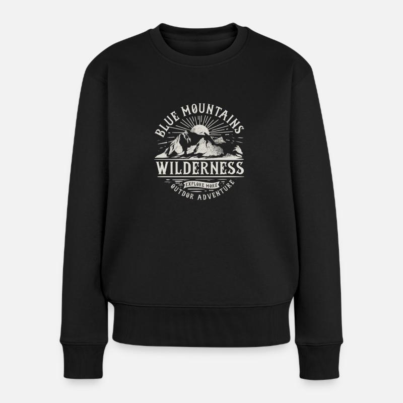 Into the wilderness - Frauen Premium Bio Pullover - Schwarz