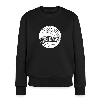 Handysucht Smartphonesucht Nomophobie Wlan Signal - Frauen Premium Bio Pullover - Schwarz - Vorne - Julia (174cm)