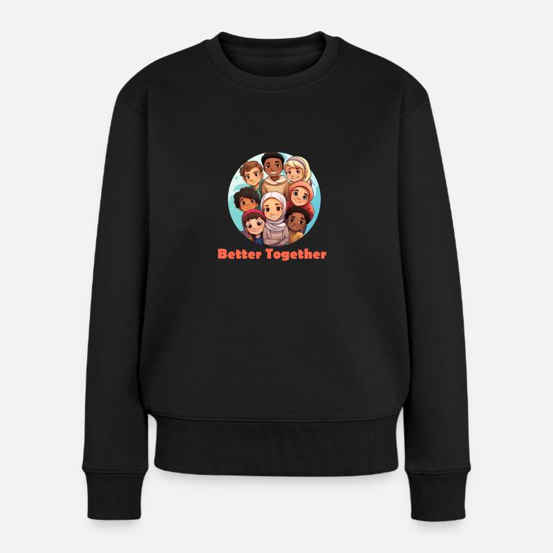 Better Together - Frauen Premium Bio Pullover - Schwarz