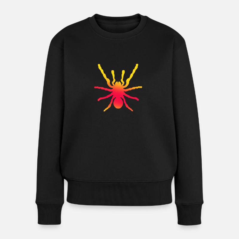 Spinne, Spinnentier - Frauen Premium Bio Pullover - Schwarz