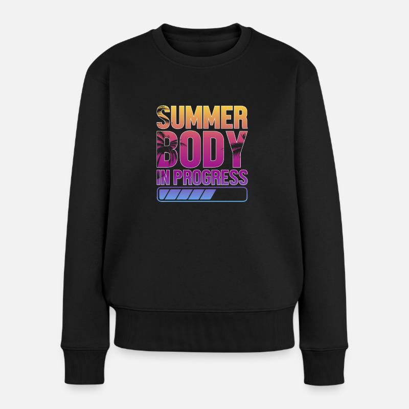 Sommer Body coole shirts ch / at - Frauen Premium Bio Pullover - Schwarz