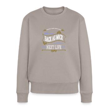 animal lover cat animal mammal avogato animals - Frauen Premium Bio Pullover - Taupe - Vorne - Julia (174cm)