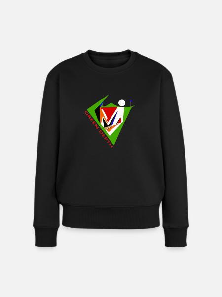 GRÜNE TIEFE - Frauen Premium Bio Pullover - Schwarz