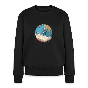 Astronaute - Pull Premium bio Femme - noir - Devant - Julia (174cm)