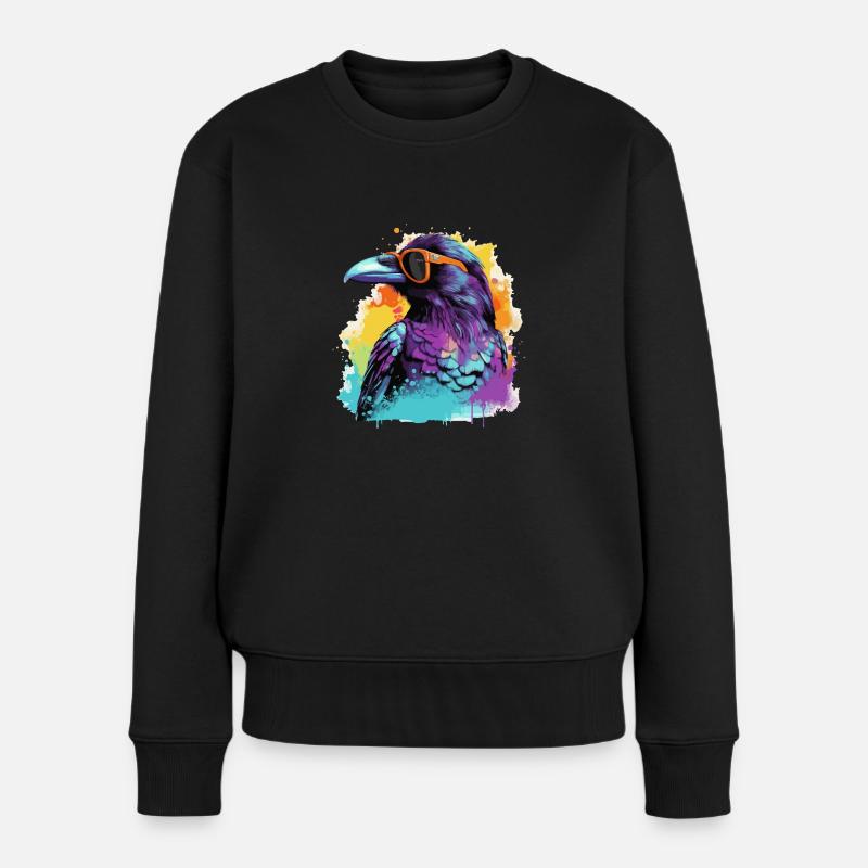 Meister Rabe - Frauen Premium Bio Pullover - Schwarz