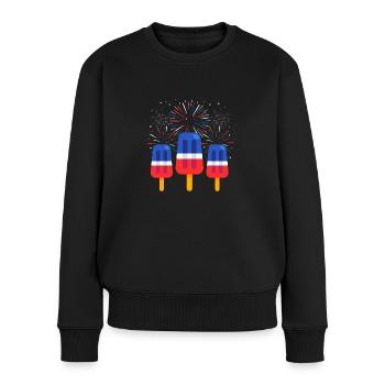 Popsicle Patriotic - Women's Premium Organic Jumper - black - Front - Julia (174cm)