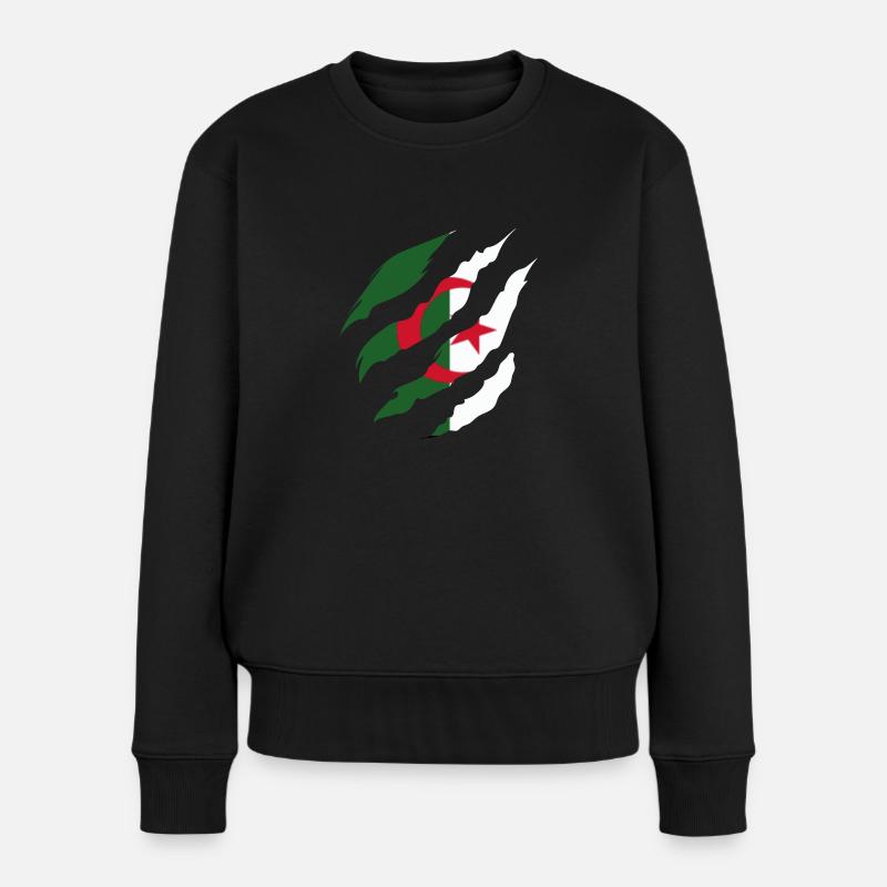 Drapeau Algérie -idée cadeau algérien - Pull Premium bio Femme - noir