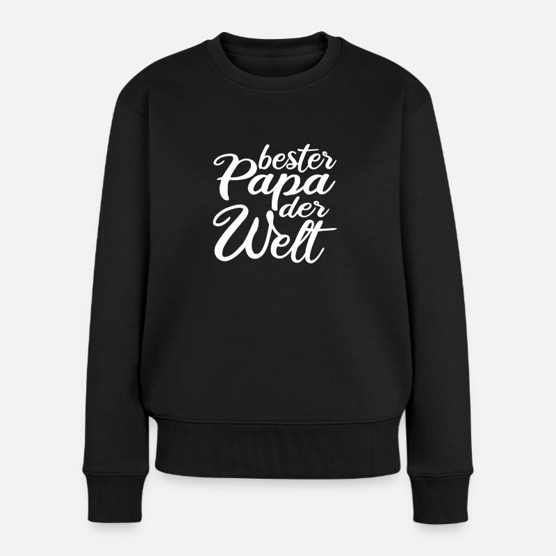 Vatertag - bester Papa der Welt Vatertag Geschenk - Frauen Premium Bio Pullover - Schwarz