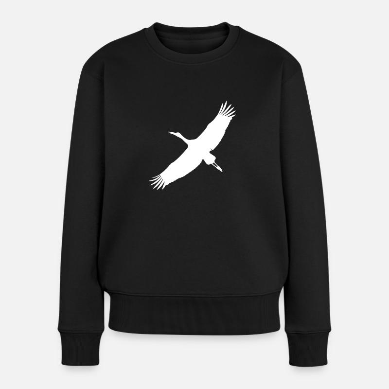 Storch - Frauen Premium Bio Pullover - Schwarz