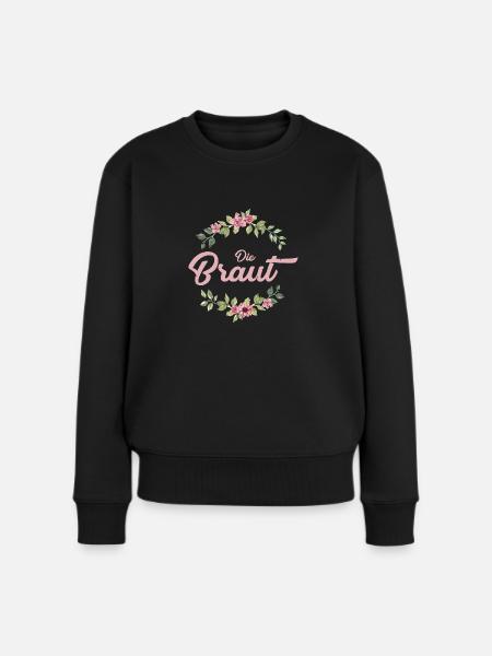 Die Braut - Frauen Premium Bio Pullover - Schwarz