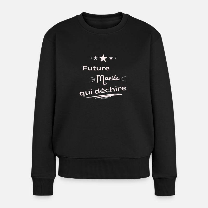 Cadeau EVJF Future mariée - Pull Premium bio Femme - noir