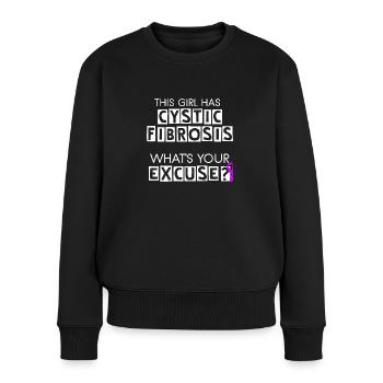 This Girl Has Cystic Fibrosis - Women's Premium Organic Jumper - black - Front - Julia (174cm)