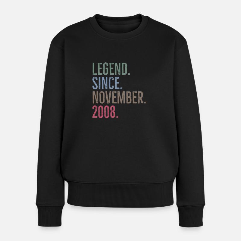 Legende seit November 2008 - Frauen Premium Bio Pullover - Schwarz
