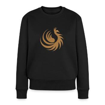 VIPES - Frauen Premium Bio Pullover - Schwarz - Vorne - Julia (174cm)