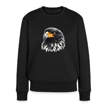 Aigle, oiseau de proie, buse, autour des palombes, faucon - Pull Premium bio Femme - noir - Devant - Julia (174cm)