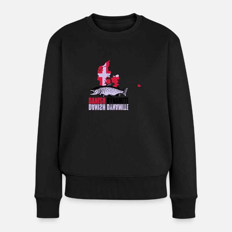 meerforelle_dk - Frauen Premium Bio Pullover - Schwarz