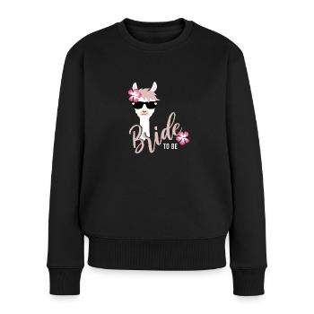Bride Lama JGA Hochzeit Team Gruppenshirt 1 - Frauen Premium Bio Pullover - Schwarz - Vorne - Julia (174cm)