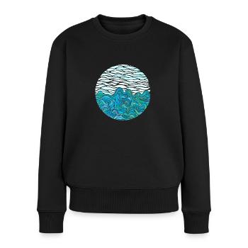 Watercolor Waves - Pull Premium bio Femme - noir - Devant - Julia (174cm)