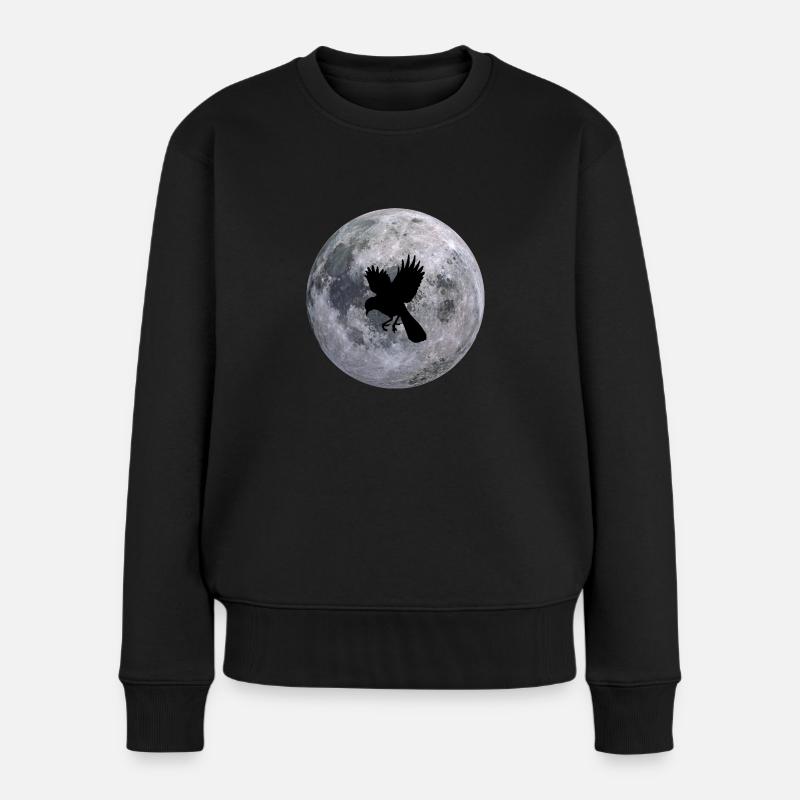 birdsky - Frauen Premium Bio Pullover - Schwarz