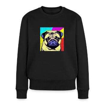 Carlin Pop Art - Pull Premium bio Femme - noir - Devant - Julia (174cm)