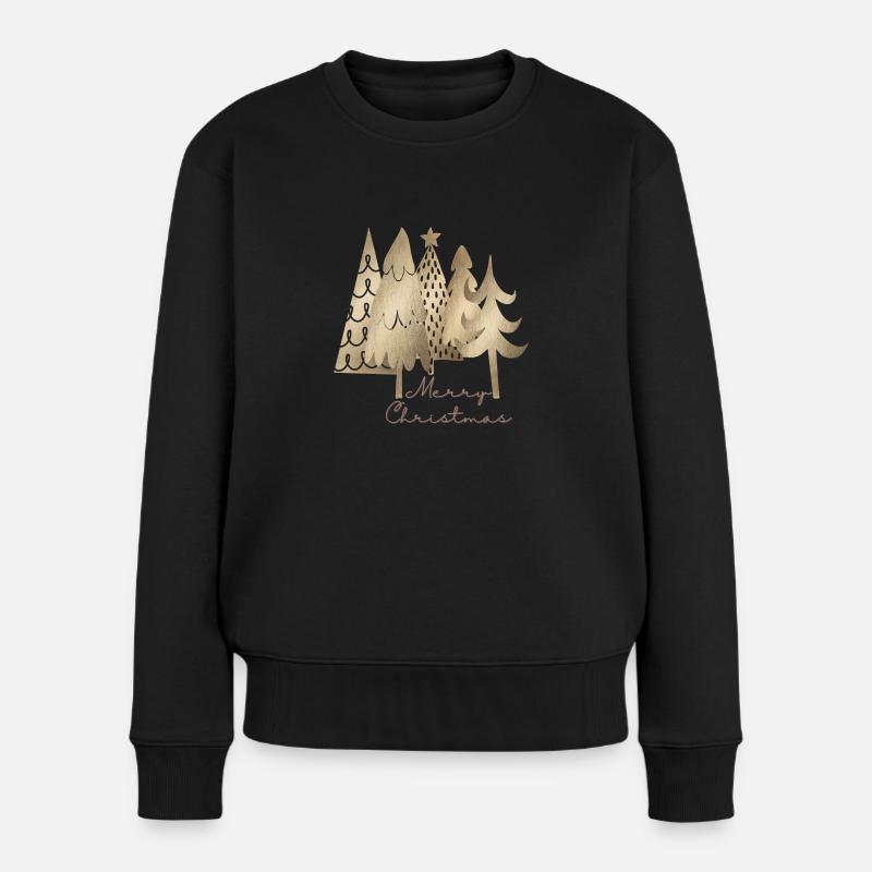 Merry Christmas - Frauen Premium Bio Pullover - Schwarz