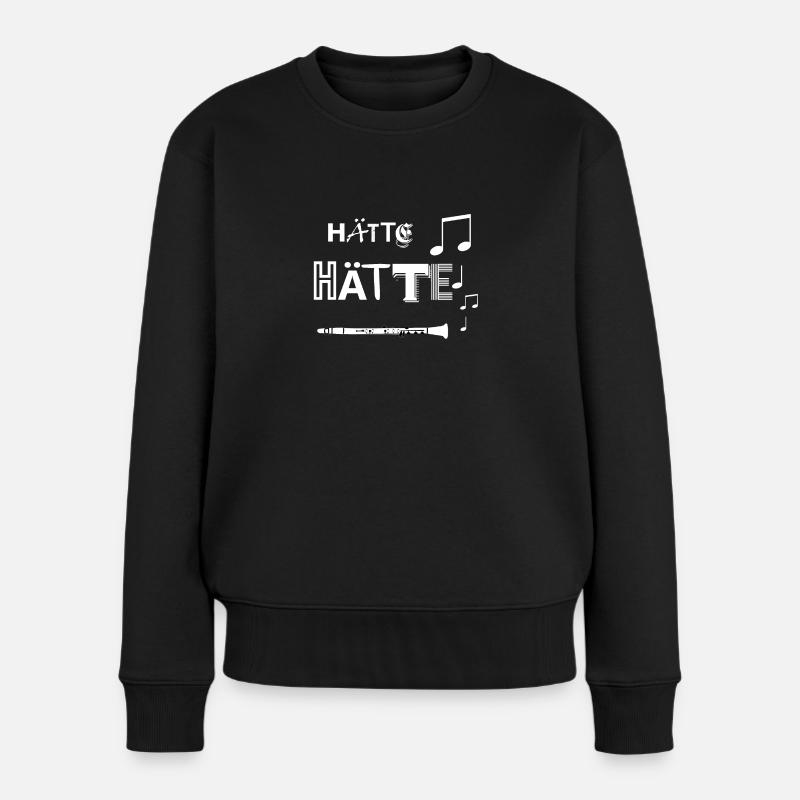 Hätte Hätte - Frauen Premium Bio Pullover - Schwarz