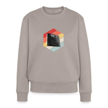 Diskette Floppy Disk - Women's Premium Organic Jumper - taupe - Front - Julia (174cm)