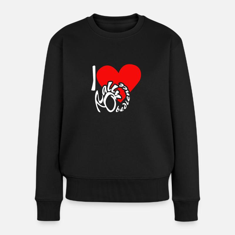 I love Rally Obedience - Frauen Premium Bio Pullover - Schwarz