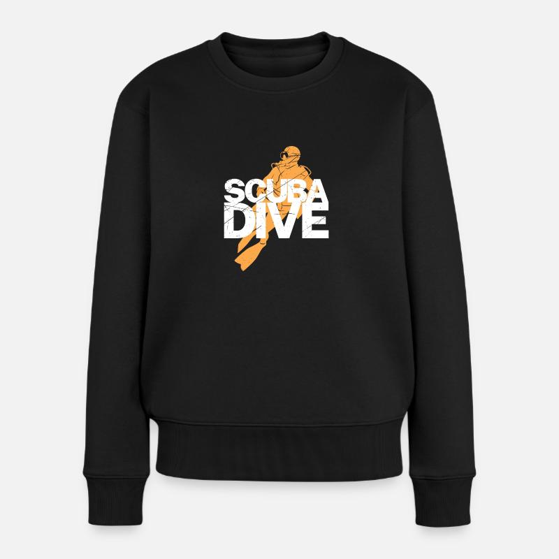 Tauchen - Frauen Premium Bio Pullover - Schwarz