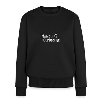 mamou qui déchire cadeau fête des mères t-shirt - Pull Premium bio Femme - noir - Devant - Julia (174cm)