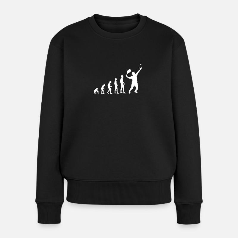 Tennis Evolution - Frauen Premium Bio Pullover - Schwarz