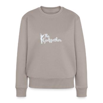 Lustiges Golfer Geschenk - Frauen Premium Bio Pullover - Taupe - Vorne - Julia (174cm)