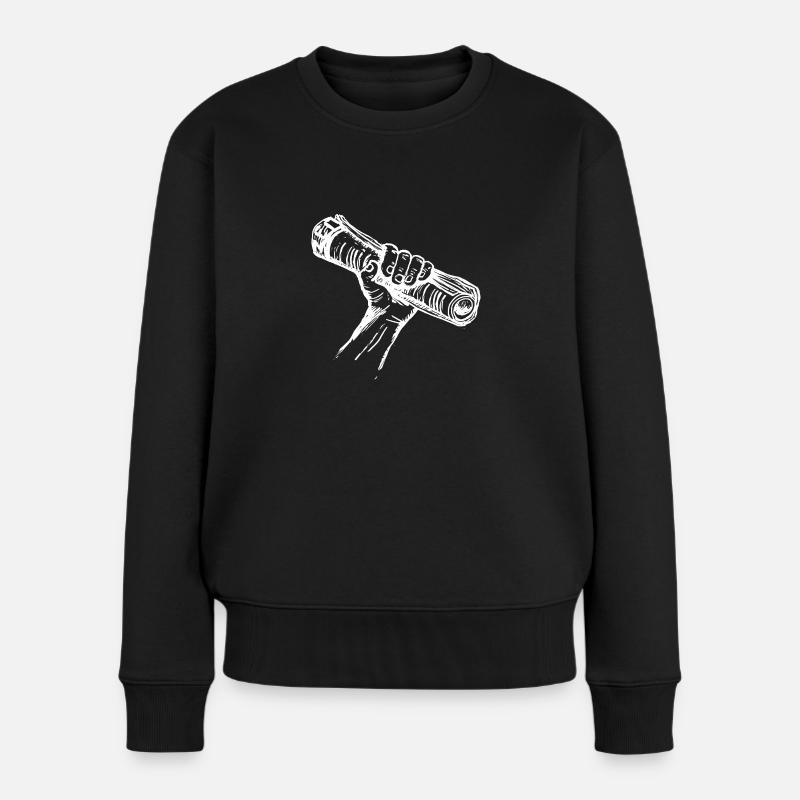 Pressefreiheit - Frauen Premium Bio Pullover - Schwarz