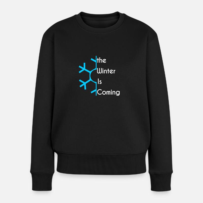 Schneeflocke - Frauen Premium Bio Pullover - Schwarz