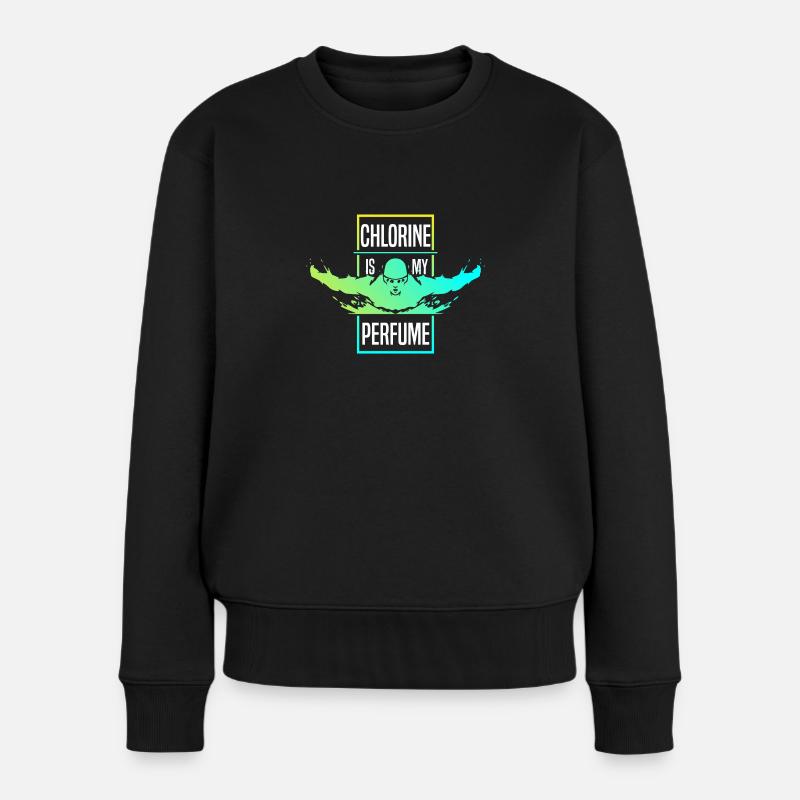 Chlor ist meine Parfüm-lustige - Frauen Premium Bio Pullover - Schwarz