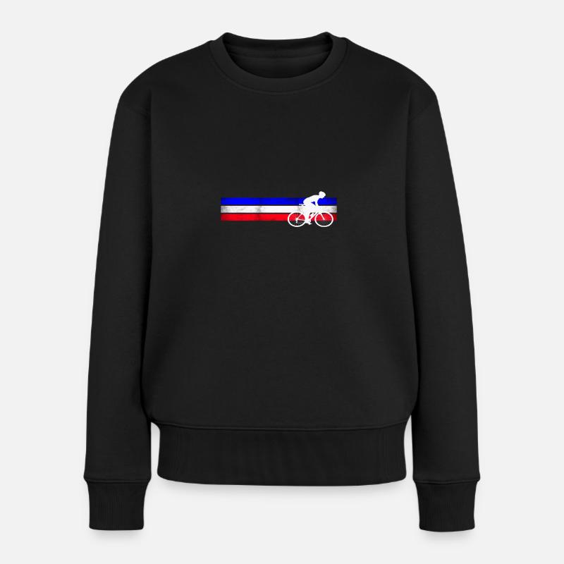 cycliste blanc national - Pull Premium bio Femme - noir