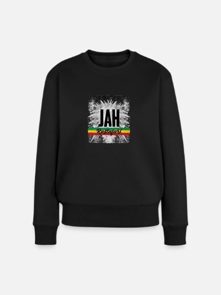 Jah Rastafari Roots reggae - Pull Premium bio Femme - noir